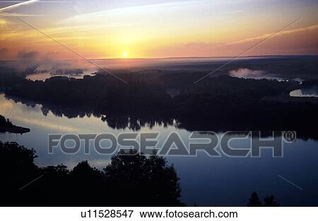Sunset over River Seine, France View Large Photo Image Stock Photo - Sunset over River Seine, France. Fotosearch