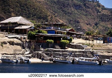 Waterfront property on Lake Atitlan, Guatemala View Large Photo Image Stock Photo - Waterfront property on Lake Atitlan, Guatemala. Fotosearch