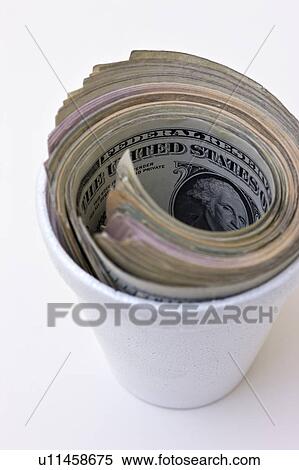 American paper currency in styrofoam cup View Large Photo Image Stock Photography - American paper currency in styrofoam cup. Fotosearch