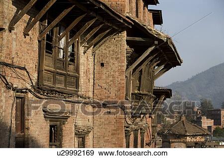 Ancient city of Bhaktapur Durbar Square, Nepal View Large Photo Image Stock Photo - Ancient city of Bhaktapur Durbar Square, Nepal. Fotosearch