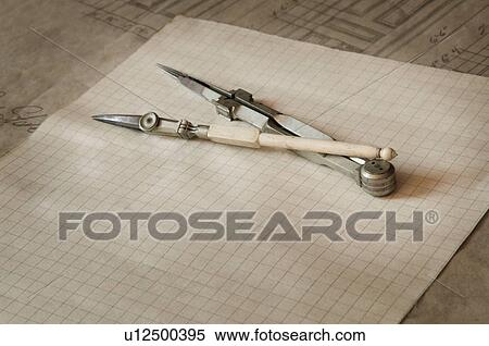 Stock Photography - Antique drafting tools. Fotosearch