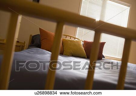 Bed with pillows View Large Photo Image Picture - Bed with pillows. Fotosearch