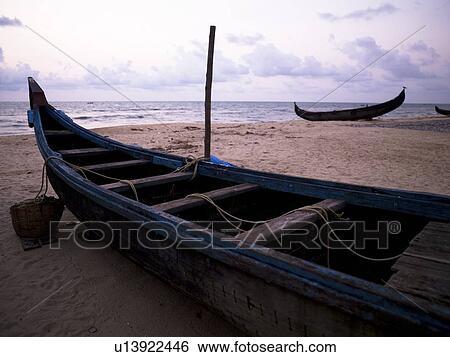 Boats on shore, Arabian Sea, Kerala, India View Large Photo Image Stock Photograph - Boats on shore, Arabian Sea, Kerala, India. Fotosearch