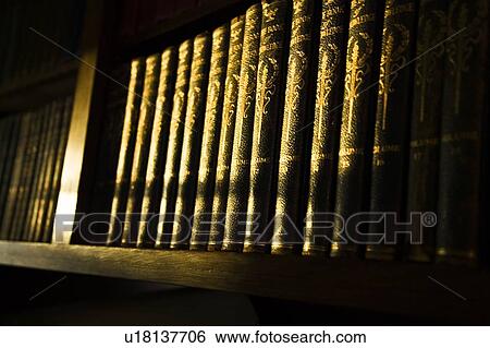 Stock Photograph - Books on a shelf. Fotosearch