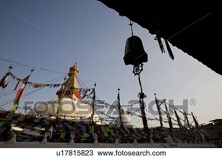 Stock Image - Boudhanath Stupa, Kathmandu, Nepal, Asia. Fotosearch