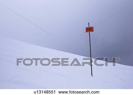 Boundary sign in the snow View Large Photo Image Stock Image - Boundary sign in the snow. Fotosearch