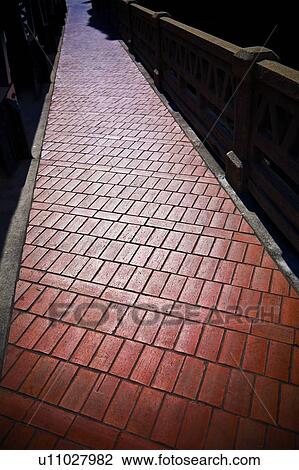 Stock Image - Brick pathway. Fotosearch