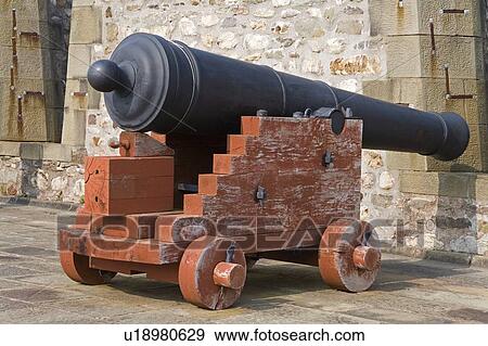 Cannon in King's Bastion, Fortress of Louisbourg National Historic Site, Cape Breton Island, Nova Scotia, Canada View Large Photo Image Stock Photo - Cannon in King's Bastion, Fortress of Louisbourg National Historic Site, Cape Breton Island, Nova Scotia, Canada. Fotosearch
