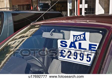 Car for sale, Sterling pounds View Large Photo Image Stock Photo - Car for sale, Sterling pounds . Fotosearch