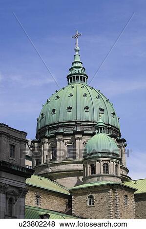 Stock Photo - Cathedral-Basilica of Mary, Queen of the World, Montreal, Quebec, Canada. Fotosearch