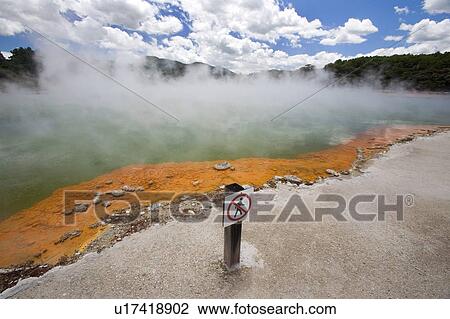 Champagne Pool, Wai-O-Tapu Thermal Wonderland, New Zealand View Large Photo Image Stock Image - Champagne Pool, Wai-O-Tapu Thermal Wonderland, New Zealand. Fotosearch