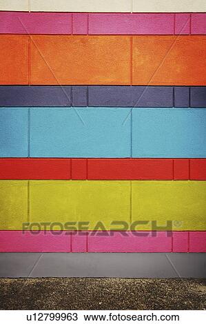 Stock Image - Colorful wall. Fotosearch