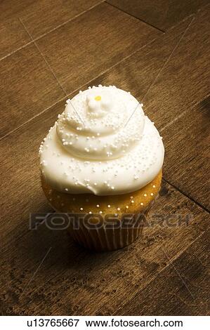 Stock Photo - Cupcake with icing. Fotosearch