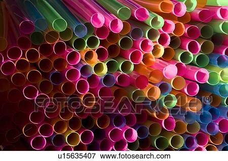 Stock Photo - Drinking straws. Fotosearch