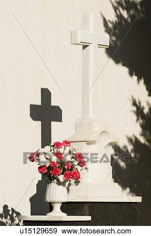 Flowers on grave View Large Photo Image Stock Photo - Flowers on grave. Fotosearch