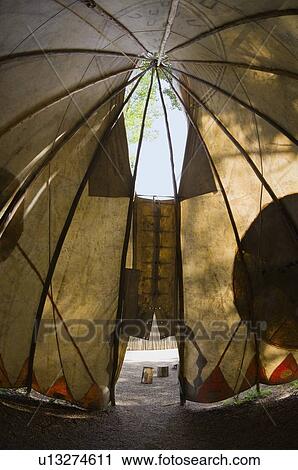 Fort Edmonton, Alberta, Canada, inside a teepee View Large Photo Image Stock Image - Fort Edmonton, Alberta, Canada, inside a teepee. Fotosearch