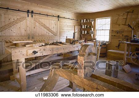 Fort Edmonton, Alberta, Canada, old woodworking workshop View Large Photo Image Stock Photograph - Fort Edmonton, Alberta, Canada, old woodworking workshop. Fotosearch
