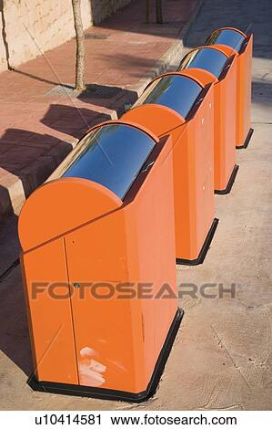 Garbage bins View Large Photo Image Stock Image - Garbage bins. Fotosearch