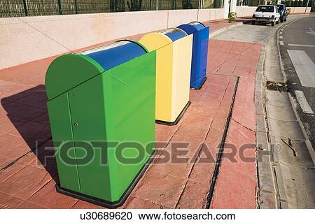 Garbage bins View Large Photo Image Stock Image - Garbage bins. Fotosearch