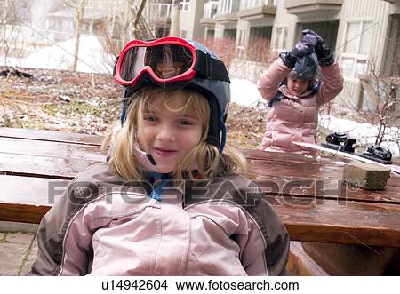 Girls in winter clothes View Large Photo Image Picture - Girls in winter clothes. Fotosearch
