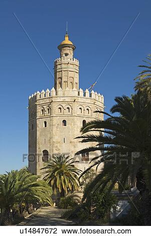 Gold Tower, Seville, Andalucia, Spain View Large Photo Image Stock Image - Gold Tower, Seville, Andalucia, Spain. Fotosearch