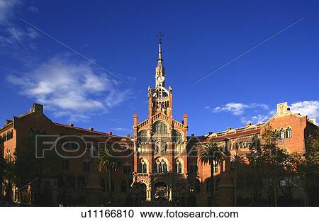 Stock Image - Hospital de Sant Pau, Barcelona, Spain. Fotosearch