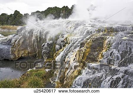 Hot springs in Rotorua, New Zealand View Large Photo Image Stock Photo - Hot springs in Rotorua, New Zealand. Fotosearch