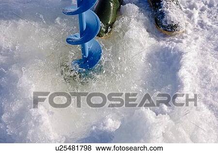 Ice auger View Large Photo Image Stock Photo - Ice auger. Fotosearch