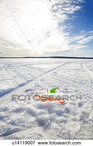 Ice fishing gear View Large Photo Image Stock Photo - Ice fishing gear. Fotosearch