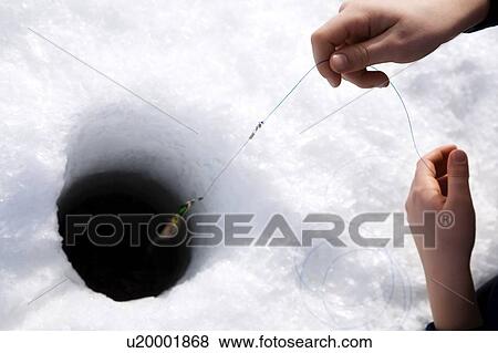 Ice fishing View Large Photo Image Stock Photo - Ice fishing. Fotosearch