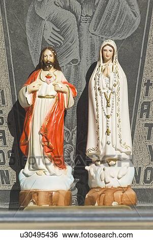 Stock Photograph - Jesus and Mary icons. Fotosearch