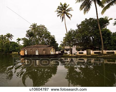Stock Photo - Kerala Backwaters, India . Fotosearch