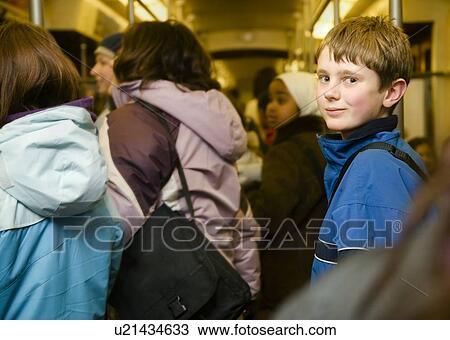 Stock Image - Kids on a bus. Fotosearch