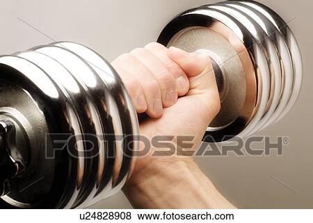 Stock Photo - Lifting weights. Fotosearch