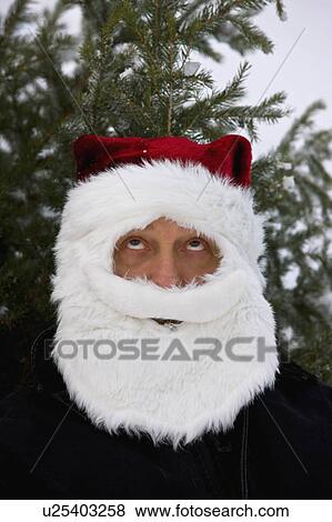 Stock Photo - Man dressed as Santa Claus . Fotosearch
