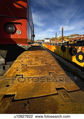 Metal dock at Whitby, Yorkshire, England View Large Photo Image Stock Image - Metal dock at Whitby, Yorkshire, England. Fotosearch