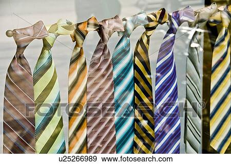 Neckties on display View Large Photo Image Stock Photo - Neckties on display. Fotosearch