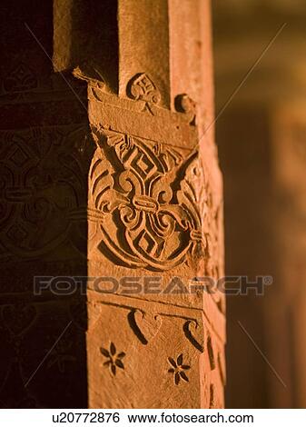 Stock Photograph - Ornate design on a pillar. Fotosearch
