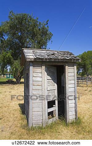 missoula outhouse fort historical montana museum usa fotosearch