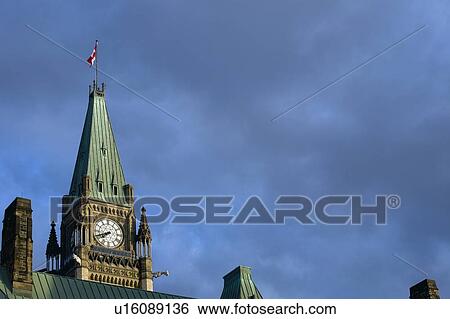 Stock Photograph - Parliament building, Peace Tower, Ottawa, Canada. Fotosearch