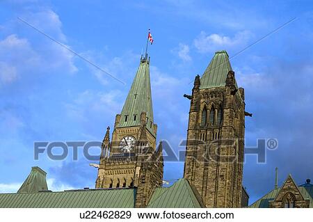 Stock Photo - Parliament buildings, Ottawa, Ontario, Canada. Fotosearch