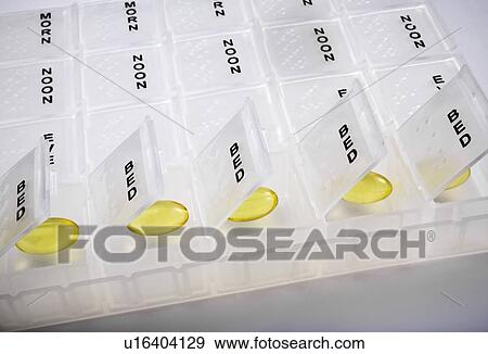 Pill organizer View Large Photo Image Stock Photo - Pill organizer. Fotosearch