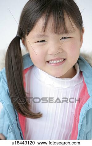 Stock Image - Portrait of a girl. Fotosearch