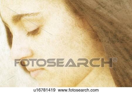 Stock Photo - Portrait Of A Young Woman. Fotosearch