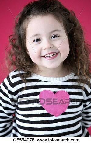 Stock Photo - Portrait of young girl. Fotosearch