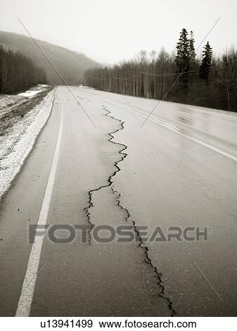 Stock Photo - Road with cracks. Fotosearch