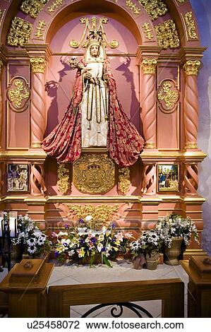 Stock Image - Shrine in a Catholic church. Fotosearch
