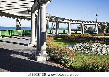 Stock Photograph - Soundshell garden, Napier, New Zealand. Fotosearch