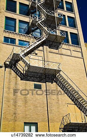 Stairs on the outside of a building View Large Photo Image Stock Image - Stairs on the outside of a building. Fotosearch