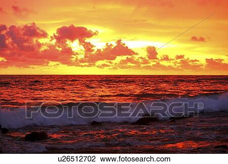 Sunset on the ocean in Mazatlán, Mexico View Large Photo Image Stock Image - Sunset on the ocean in Mazatlán, Mexico. Fotosearch